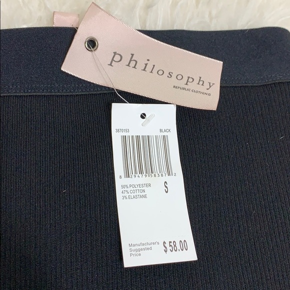 Philosophy Ribbed Pencil Skirt - Picture 5 of 14